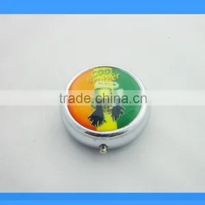 DCA009112 Tin Material Small Pocket Ashtray,cheap Cigarette Ashtray With Exposy Logo on Lid thumbnail-1