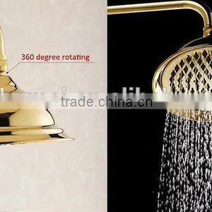 Exposed Contemporary Brass Bath&shower Faucet Set in Vacuum Coating Gold Finish thumbnail-2