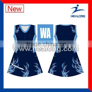 Latest Dress Custom Design Netball Dresses thumbnail-5