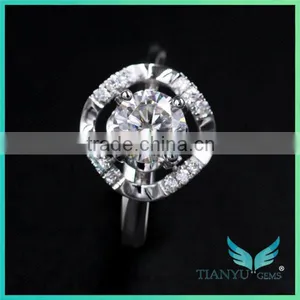 Moissanite Online Store Platinum Moissanite 2carat Eternity Wedding Ring thumbnail-1