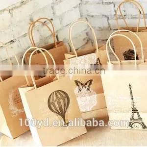Popular Products in Malaysia Craft Handbag Kraft Paper Bag Brown thumbnail-1