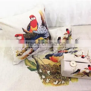 Fashion Digital Printing Custom Printed Cushion With Birds thumbnail-5