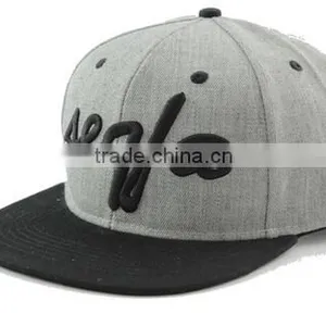 Cotton 6 Panel Baseball Cap Black Printed Logo Flat Two Tone Snapback Caps thumbnail-5
