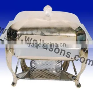 New Design Handmade Chafing Dish for Sale | 2016 Metal Made Chafing Dish | Modern Chafing Dish | Brass Plated Chafing Dish thumbnail-1
