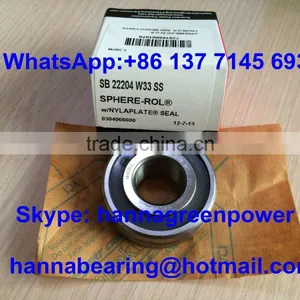 SB22204W33SS Mexico Made Spherical Roller Bearing SB 22204 W33 SS Bearing With Seals 20*47*18mm thumbnail-2