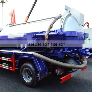 Capacity 4000l-5000l 4X2 Vacuum Sewage Tank Trucks in China thumbnail-3