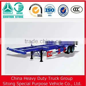 Liangshan 2/3-axle 20ft 40ft 45ft 53ft Skeleton Container Transport Chasis Semi Trailer For Sale thumbnail-3