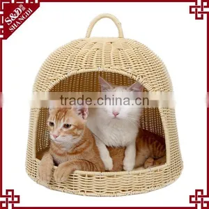 S&D Wholesale Products Pet Beds & Accessories Ger Shaped Crib Fashion Plastic Rattan Dog Cat House Pet Bed thumbnail-4