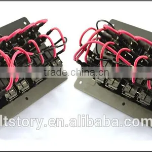 5 GANG LED Waterproof Rorcker Switches Aluminum Panel With Digital Voltmeter thumbnail-4
