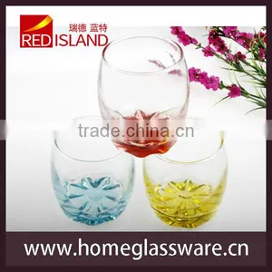 Colorful Egg Cup Glass Drinking Glasses Water Tumblers thumbnail-1