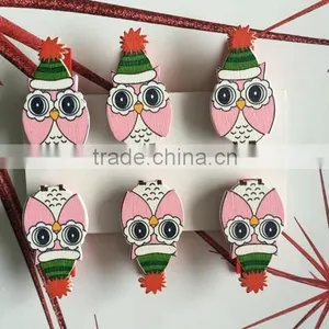 Wooden Decoration Wooden Pegs,decoration Clips Owls Pegs Gifts thumbnail-2