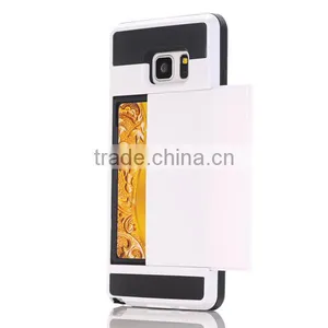 Slip Cover Card Slot Phone Case TPU + PC Phone Hull Protective Back Cover for Samsung Note 7 thumbnail-4