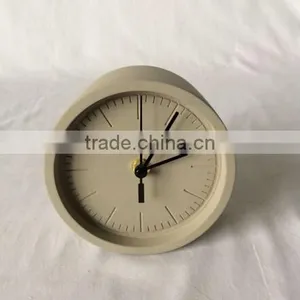 Mini Round Shape Decorative Plain Concrete Table Clock thumbnail-1