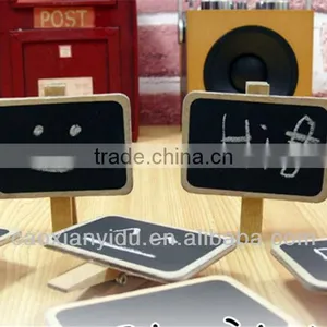 Wholesale in Stock Mini Wooden Clip Blackboard Free Wedding Gift Tags Decorative Gift Tags Multi-function Tag Message Folder thumbnail-3