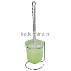 Green/White Tolit Brush With Plastic Holder thumbnail-1
