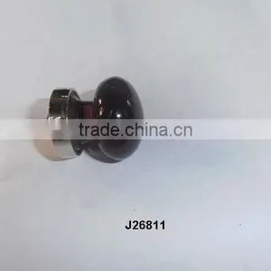 Black Opaque Glass Knob With Screw and Nut Available in All Colours thumbnail-1