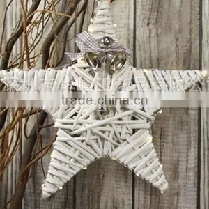 2016 New Sample Handmade Large White Woven Wicker Stars thumbnail-2