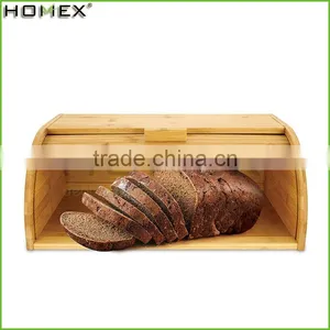 Bamboo Sandwiches Bread Bin French Bread Box Homex BSCI/Factory thumbnail-1