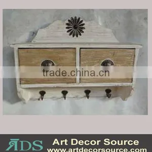 Nice-looking Wood Wall Mini Cabinet With Hooks thumbnail-1