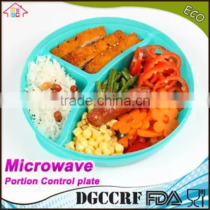 NBRSC New Design Microwave Plastic Food Storage Tray Containers 3 Compartment Divided Plates With Vented Lid thumbnail-5