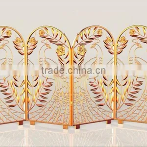 European Restaurant Bedroom Carved Hollow Metal Screen thumbnail-4