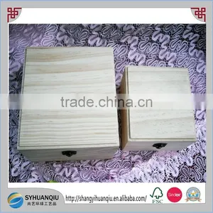 High Qualiy Handmade Natural Pine Wooden Food Box Without Lid thumbnail-6