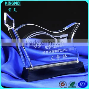 Wholesale Clear Blank Crystal Award Trophy Golden Star Glass Trophy thumbnail-5