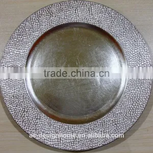 SILVER FOIL PP PLASTIC CHARGER PLATE thumbnail-1