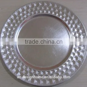 SILVER FOIL PP PLASTIC CHARGER PLATE thumbnail-1