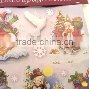 Christmas Design Sticker, Snowman Pattern Sticker, Craft Gift Sticker for Decoration, Hot Sale 3D Decoupage Stickers thumbnail-2