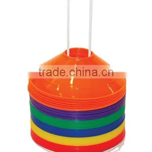Multi Color Durable Agility Sport Disc Cone Set With Plastic Carrier thumbnail-1