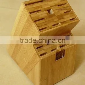 19 Slots Bamboo Knife Block, Stander, Holder thumbnail-1
