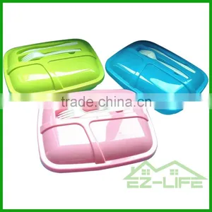 2016 New Colorful High Quality Plastic Student Cartoon Cute Bento Lunch Box Food Container thumbnail-1