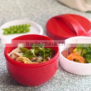 High Capacity 3 Layers Black Lunch Box With Fork & Spoon OKAY With Microwave,hot New Product for 2015,CUSTOM Plastic Lunch Box thumbnail-1