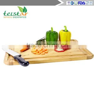 Bamboo Cutting Board and Serving Tray With Juice Groove - Extra Large 18 x 12 Inches - Made Using Premium Bamboo thumbnail-3