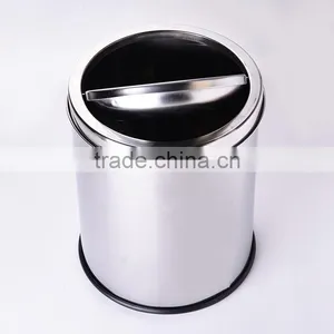 Office Recycling Garbage Bin With Swing Cover thumbnail-1