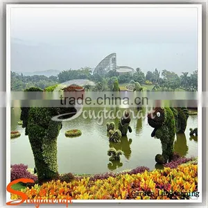 Factory Design 3 Meter Metal Structure Peacock Artificial Topiary Animal Artificial Grass Animal thumbnail-3