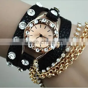 2014 High Quality Fashion Lady Leather Vintage Watche thumbnail-1