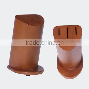 Small Standing Bamboo Wooden Knife Holder thumbnail-3