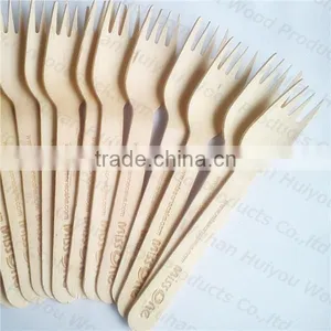 100forks Disposable 100 Wood Cutlery Silverware Wooden Forks, White thumbnail-6