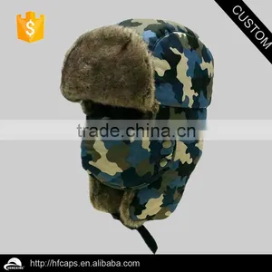Wholesale Camouflage Faux Fur Trapper Hat Winter Earflap Cap thumbnail-1