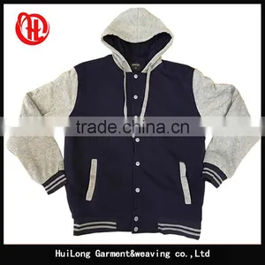 Button Closed Strip Hoody Jacket Mens Polyester Jacket thumbnail-1