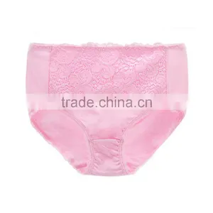Pink 95% Cotton 5% Spandex With Lace Sexy Fancy Woman Underwear thumbnail-1