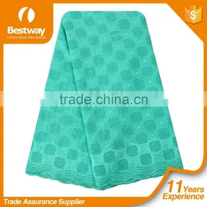 Cheap Price Hign Quality Square Style Cotton Swiss Voile Lace With Stones for Clothes SL0408 thumbnail-4