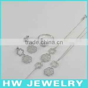 925 Sterling Silver Bridal Jewelry Set thumbnail-1