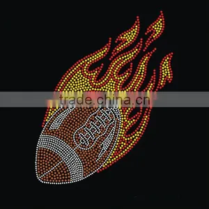 Wholesale Cheaper Custom the Burning of the Soul of Sports Rhinestone Heat Transfer thumbnail-1