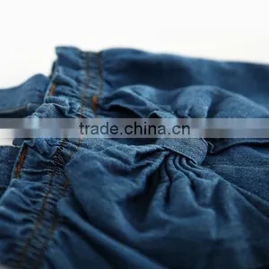 Suspender Denim Bowtie Shorts Diaper Bloomer Wholesale Baby Clothes Shorts thumbnail-4