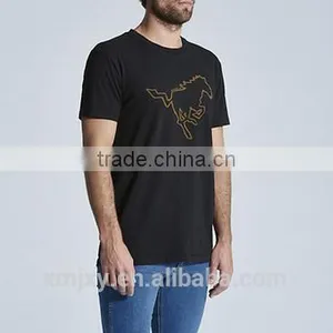 Regular Fit Horse Black Short Sleeve T-shirt for Man thumbnail-4