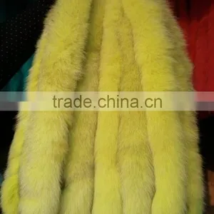 BBG-H-24 Popular Professional Real Fox Fur Trimming Strip Detachable Cheap Fox Fur Collar Hood thumbnail-3