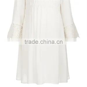 Summer Chic Lace Hemmed Hot Selling Cold Shoulder Dresses for Pregnant Women thumbnail-6